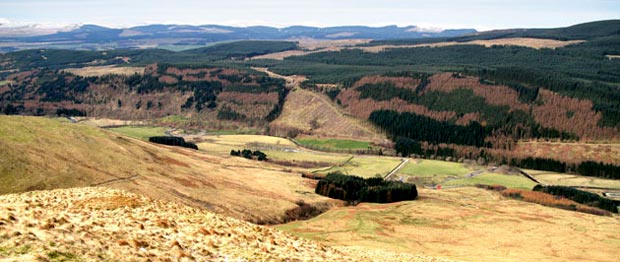 View looking west down Moffatdale from Broken Back.