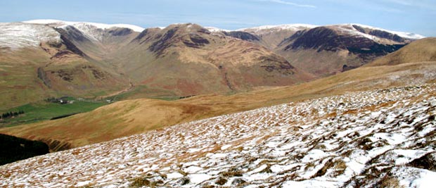 View of the Moffat hills from Capel Fell.