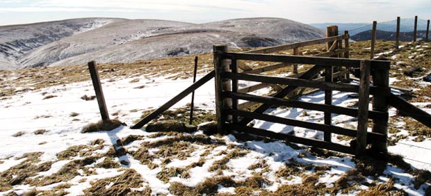 View of Loch Fell from the top of Capel Fell.