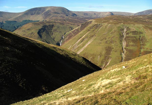 White Coomb and the Grey Mare's Tail from Strang Cleuch.