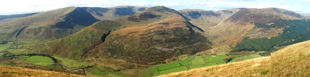 View of Moffat Hills from Bodesbeck Law.