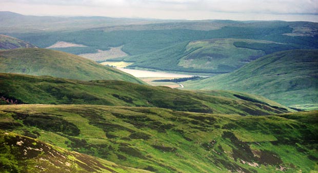 St Mary's Loch from Cramalt Craig.