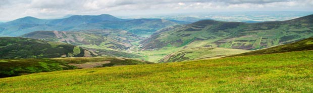 Tinto Hill and the Culters from Dun Law.