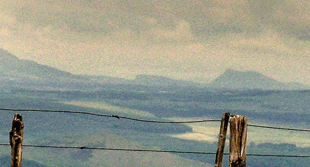 Edinburgh Castle and Arthur's Seat from Dollar Law.