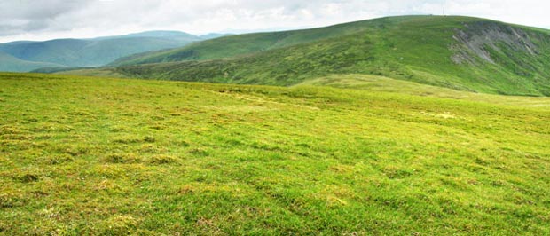 Route from Cramalt Craig past Broad Law.