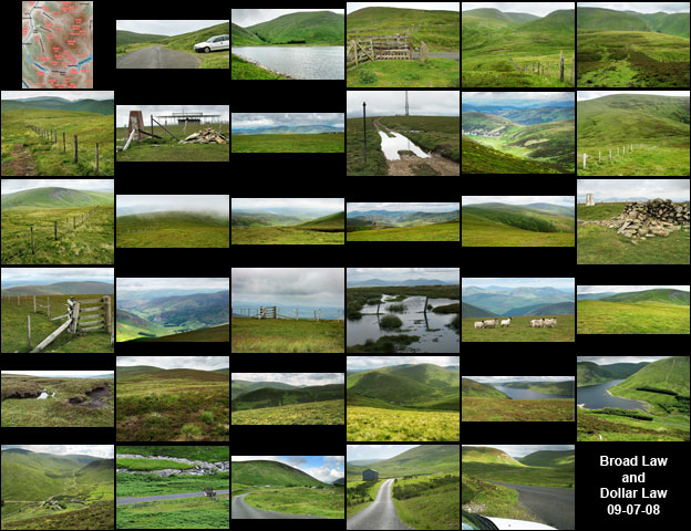 Thumbnails for walk to Broad Law and Dollar Law from the Megget Stane.
