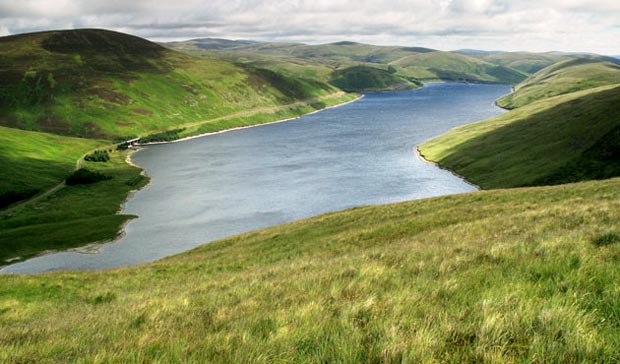 View of Megget reservoir from Dead for Cauld.