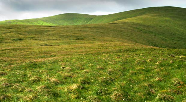 Heading towards the top of Nickie's Knowe from Dead for Cauld.