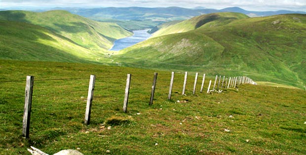 View of Talla reservoir and Culters from Nickie's Knowe.