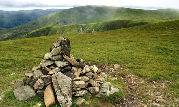 View of Mid Craig and White Coomb from cairn on Lochcraig Head.