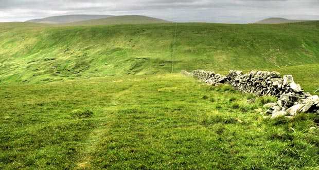 View of the route onto Firthybrig Head from Lochcraig Head.