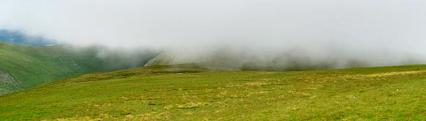 View of Erie Hill (in mist) from Moll's Cleuch Dod.