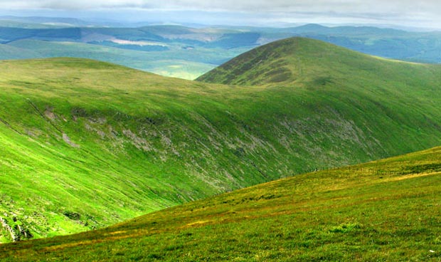 Detail from view of Erie Hill from Moll's Cleuch Dod.