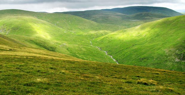 View of Hartfell, Great Hill and the Games Hope Burn from Moll's Cleuch Dod.