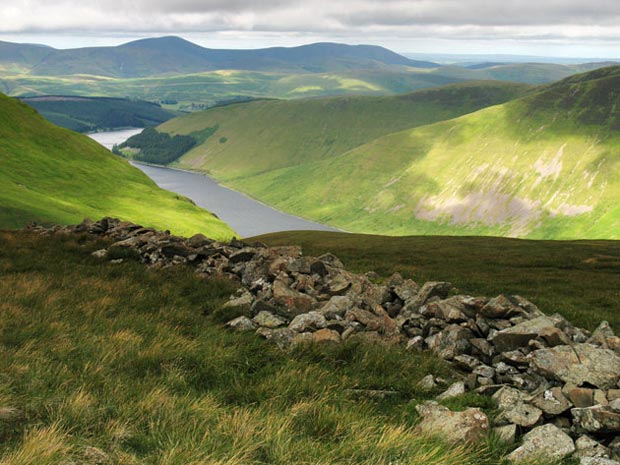 View of Talla reservoir and the Culter Hills from Carlavin Hill.