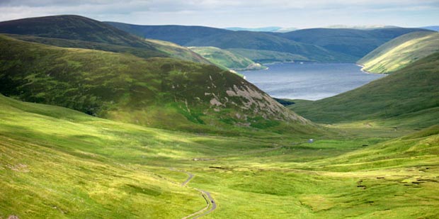 Looking down Megget Water to the Megget reservoir from Carlavin Hill.