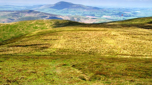 View of Tinto Hill from the top of Chapelgill Hill.