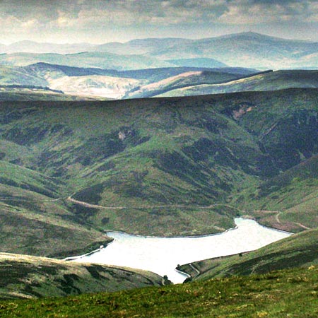 Coulter reservoir from Culter Fell.