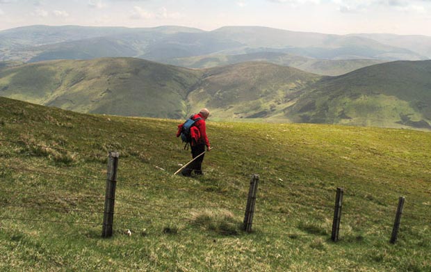 Heading south from the top of Culter Fell.