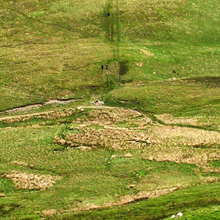 View of Moss Law and Culter Fell while ascending Gathersnow Hill. - detail.