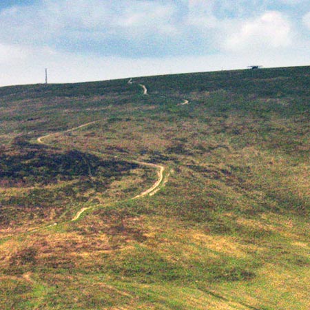 View of Broad Law from the top of Gathersnow Hill - detail.