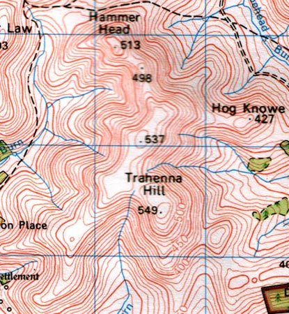 Shapely contours of Trahenna Hill.