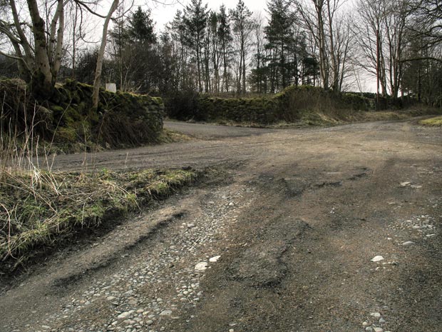 Junction of tracks at Bodesbeck - turn left here.