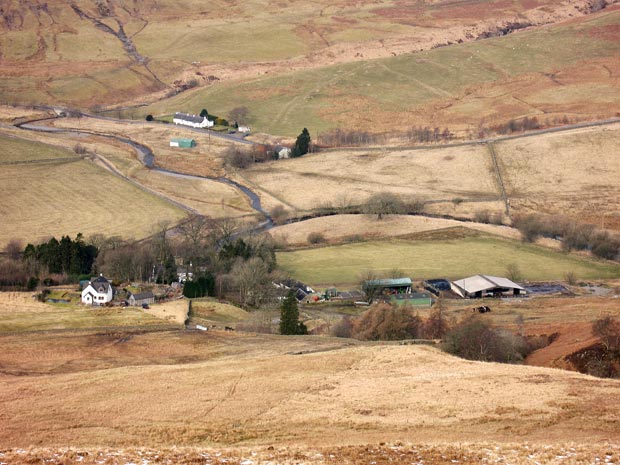 View of Capplegill/Bodesbeck area from Fauldside Hill