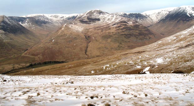 The Moffat hills from near the top of Fauldside Hill