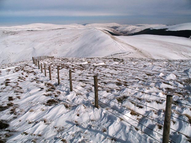 View from Capel Fell towards Smidhope Hill.