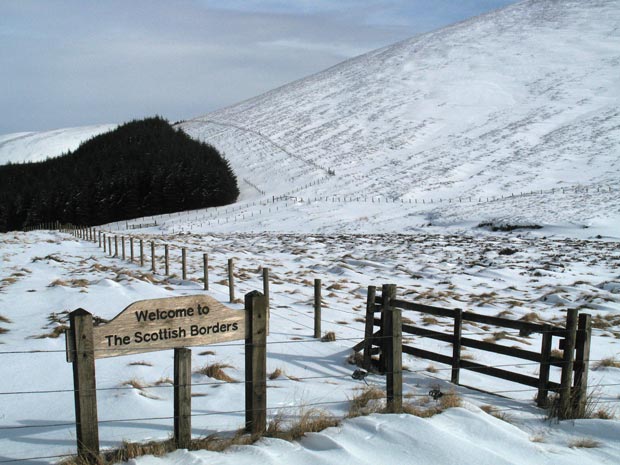 Where the Southern Upland Way crosses our route.