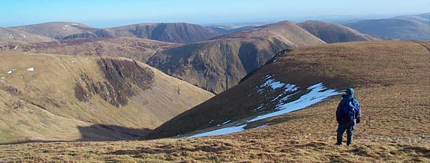 White Comb, Carrifran Gans and Saddle Yoke from above Hartfell Craig