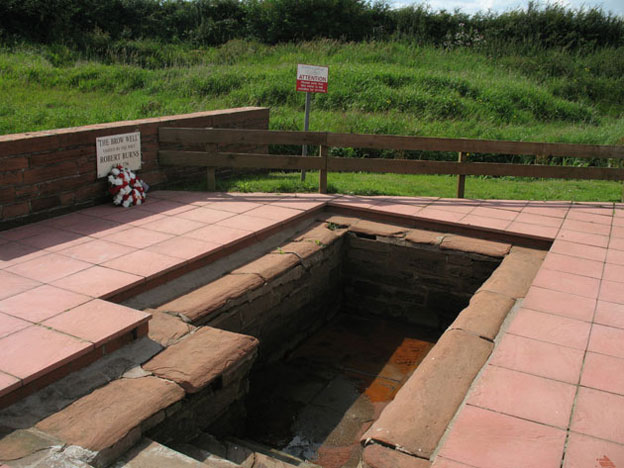 iew of the Brow Well where Robert Burns took the waters shortly before his death.