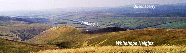 View down Annandale from Whitehope Heights