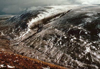 View of the route from Whitehope Heights up onto Hartfell