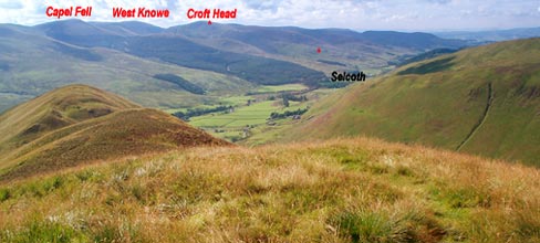 View looking back from Saddle Yoke towards Mooffat Dale