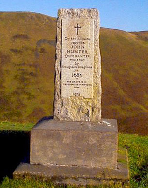 Monument to the Covenanter called John Hunter