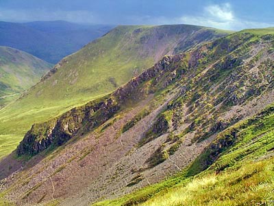 View from Falcon Craig towards Hound Shoulder and Black Craig