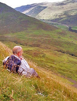 These two pictures show the steepness of the last bit of the descent