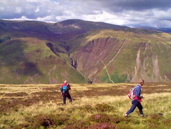 View of Grey Mare's Tail and Loch Skene from the Bodesbeck Ridge