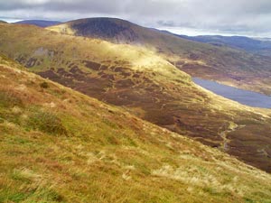 View from near the top of White Coomb with Mid Craig, Loch Skene and Lochcraig Head beyond