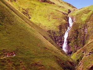 Picture showing low level path to the foot of Grey Mare's Tail