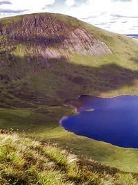 View from Mid Craig over the head of Loch Skene to Lochcraig Head