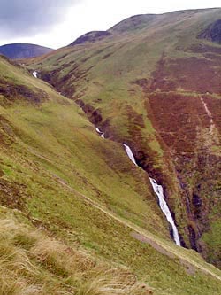 View of Grey Mare's Tail from south of it