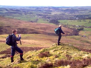 View from Greygill Head back down the route we have come up from Moffat Well