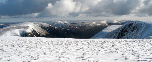 Looking down Blackhope Glen from Hartfell Rig.