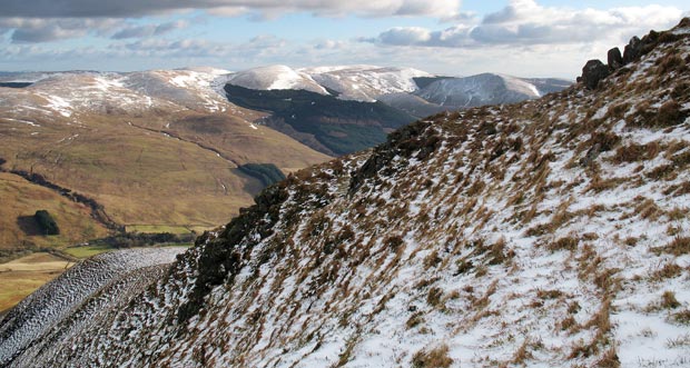 Moffat Dale and the Ettrick hills from Black Craig.