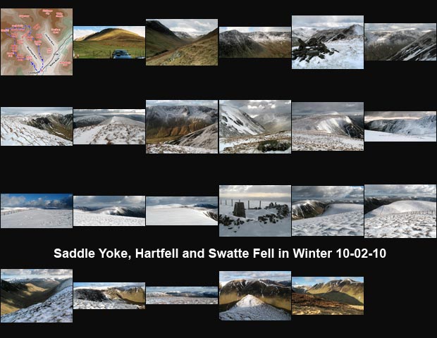 Thumbnails of a walk over Saddle Yoke, Hartfell and Swatte Fell.