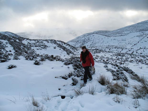 Getting near to Loch Skene on the track above Grey Mare's Tail.