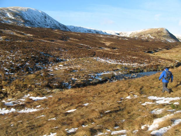 View of White Coomb from where you would cross the Tail Burn to get to it from the track to Loch Skene.